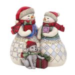 Snowman Couple with Puppy Figurine6012938 jim shore heartwood creek navidad natal muñeco de nieve boneco de neve