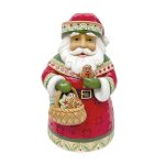 Pint Sized Santa with Cookies Figurine6012965Traditional Heartwood Creek Collection jim shore papá noel pai natal gingerbread