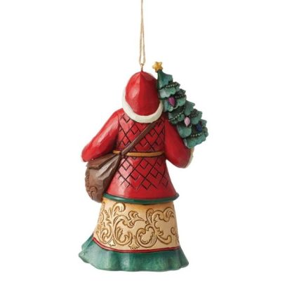 Santa with Tree Hanging Ornament 6012973 jim shore heartwood creek papá noel navidad pai natal