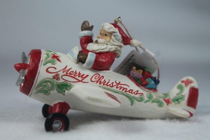 Santa In Airplane Hanging Ornament6012970jim shore heartwood creek pai natal papá noel navidad avión aviador
