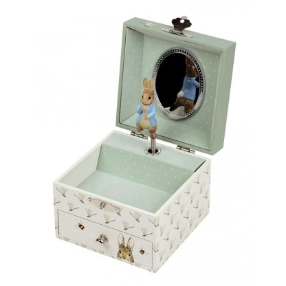Boite à Musique Cube Peter Rabbit© - Libellule Référence S20860 caixa de música caja de música joyero porta jóias batizado bautismo pedrito coelho