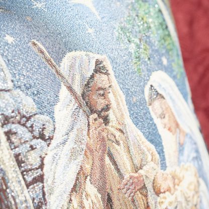 jacquard toalha caminho de mesa runner natal navidad mantel camino de mesa presépion sagrada família cojine almofada natal presépio
