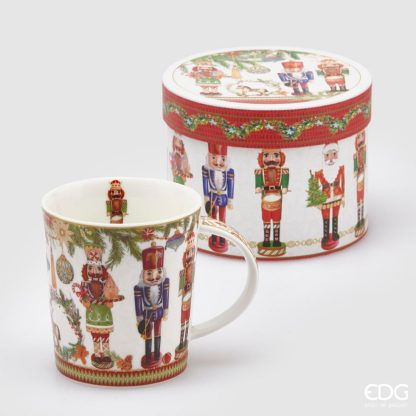 PORCELL.SVAS.MUG.W/MAN.H9.5(350ML)9COD. 011929,170VARIATION WHITE GREEN caneca quebra-nozes natal vaso navidad cascanueces nutcracker