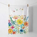 Kitchen towel Vibrant spring whiteArticle number17818430 pano cozinha flores