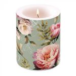 Candle big Peonies composition greenArticle number19118130