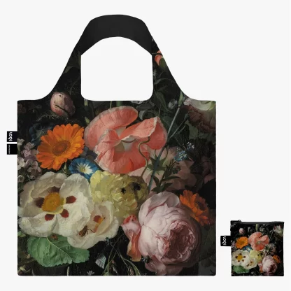 Rachel RuyschStill Life with Flowers on a Marble Tabletop Recycled BagRR.SL loqi bags bolsos sacos reutilizáveis