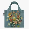 Vincent van Gogh Flower Pattern Blue Bag VGM.AB loqi bags sacos reutilizáveis bolsos reutilizables