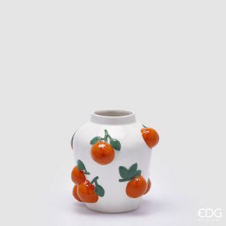 JAR ORANGES AMPHORA H.19 D.18 C4COD. 1100293A130VARIATION WHITE ORANGE edg enzo de gasperi naranjas laranjas vaso jarra jarrón