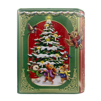 Small Book Xmas Song green 10580190 silver crane tin lata natal navidad noel