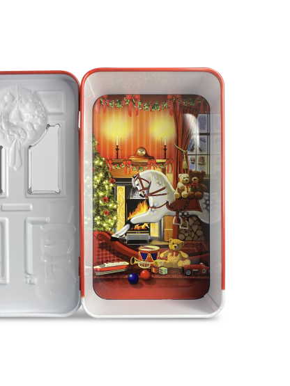 Door Tin small - red 10580194 the silver crane company latas latita natal navidad