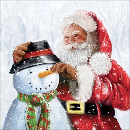 Napkin 33 Santa and snowman FSC MixArticle number33318020