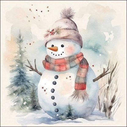 Napkin 33 Snowman in nature FSC MixArticle number33318890