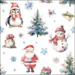 Napkin 33 Christmas trio white FSC MixArticle number33318960