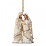 White Woodland Holy Family Hanging Ornament6015165
