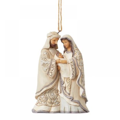 White Woodland Holy Family Hanging Ornament6015165