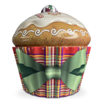 Large Cupcake Xmas Pudding lata silver crane company lata latita natal navidad