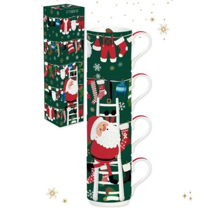 easylife 346 santa in town 4 mugs easylife bule chávenas natal tetera vasos tazas navidad 1039 sout