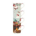 easylife 346 santa in town 4 mugs easylife bule chávenas natal tetera vasos tazas navidad 1039 sfir