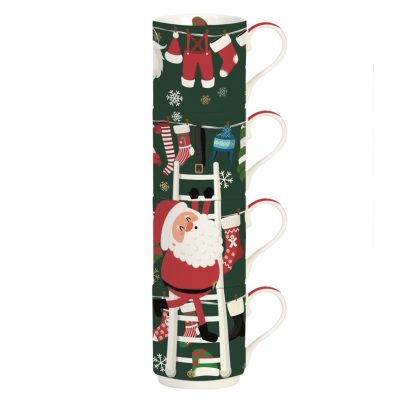 easylife 346 santa in town 4 mugs easylife bule chávenas natal tetera vasos tazas navidad 1039 sout