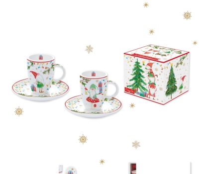 EASY LIFE Easy Life Porcelain mug with Santa Claus "Santa is coming" 350 ml caneca natal navidad Porcelain mug 350 ml in tin box READY FOR CHRISTMAS