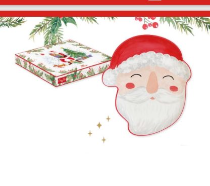 prato travessa nutcracker easylife natal navidad 2976ntwi Santa’s dish in porcelain 25×22 cm in colour box JOYFUL SANTA