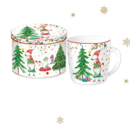 EASY LIFE Easy Life Porcelain mug with Santa Claus "Santa is coming" 350 ml caneca natal navidad Porcelain mug 350 ml in tin box READY FOR CHRISTMAS