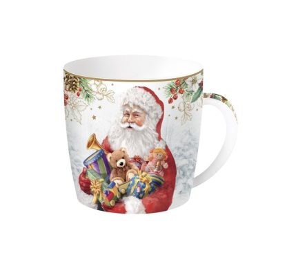 EASY LIFEEasy Life Porcelain mug with Santa Claus "Santa is coming" 350 ml caneca natal navidad