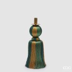 TASSEL CANDLE HOLDER H.35 C4 Cod. 4400156A701 Variation GREEN GOLD edg enzo de gasperi castiçal