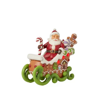 enesco jim shore heartwood creek pai natal papá noel Gingerbread Sleigh 6015409