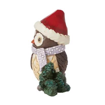 Christmas Owl with Santa Hat Mini6015462 mocho natal santa claus jim shore heartwood creek