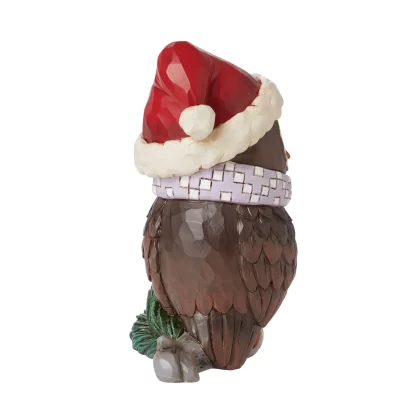 Christmas Owl with Santa Hat Mini6015462 mocho natal santa claus jim shore heartwood creek