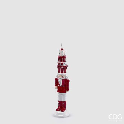 CANDLE SOLDIER H.21 D.5 C4Cod. 6100084A140Variation WHITE RED