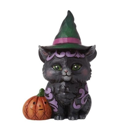 Black Cat Mini Figurine6012747 halloween jim shore heartwood creek gato preto