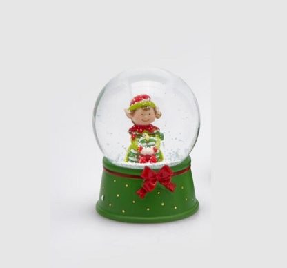 ELF SPHERACLE (3 ASS)H9 D6.5 C3Cod. 685707,740Variation GREEN RED edg enzo de gasperi natal globo de neve navidad globo de nieve