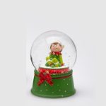 ELF SPHERACLE (3 ASS)H9 D6.5 C3 Cod. 685707,740 Variation GREEN RED edg enzo de gasperi natal globo de neve navidad globo de nieve