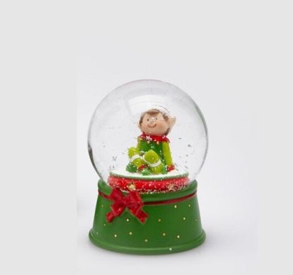 ELF SPHERACLE (3 ASS)H9 D6.5 C3 Cod. 685707,740 Variation GREEN RED edg enzo de gasperi natal globo de neve navidad globo de nieve