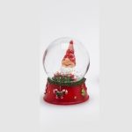 SPHERACQUA GNOME (4ASS)H6 D4.5 C3Cod. 685708,740Variation GREEN RED globo de natal duende gnomo bola de nieve duende navidad