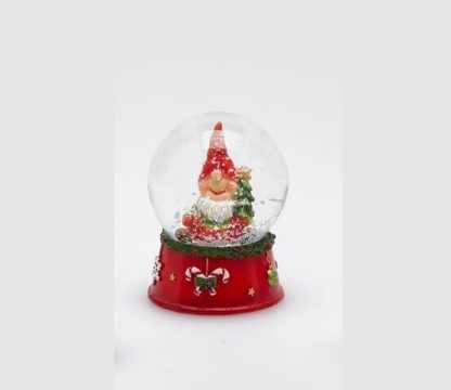 SPHERACQUA GNOME (4ASS)H6 D4.5 C3 Cod. 685708,740 Variation GREEN RED globo de natal duende gnomo bola de nieve duende navidad