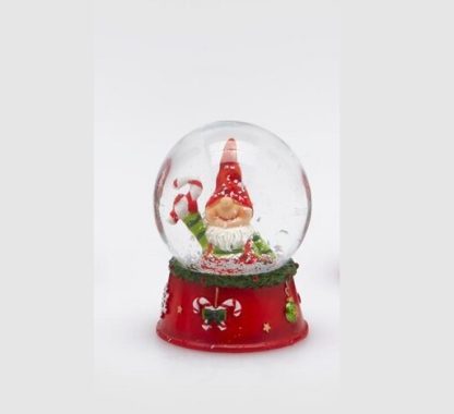 SPHERACQUA GNOME (4ASS)H6 D4.5 C3 Cod. 685708,740 Variation GREEN RED globo de natal duende gnomo bola de nieve duende navidad