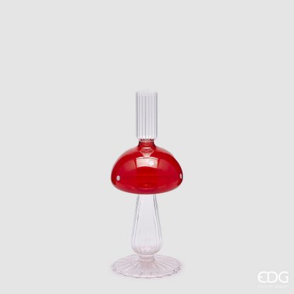 MUSHROOM CANDLE HOLDER H.23 D.9.5 C4Cod. 4400160A140Variation WHITE RED edg enzo de gasperi cogumelo fungo vela