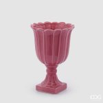 TULIP VASE BOWL WITH FOOT H.35 D.24 C4Cod. 1100214A553Variation DARK PINK