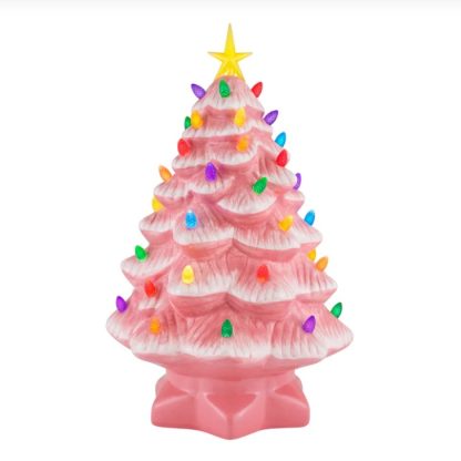 Nostalgic Ceramic Christmas Tree pink  natal cerâmica pinheiro natal mr. christmas