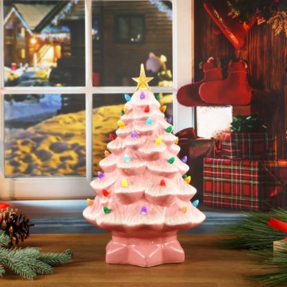 Nostalgic Ceramic Christmas Tree pink