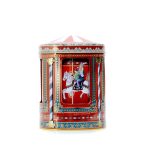 softly spinning Musical Cookie jar lata carrossel carusel navidad natal