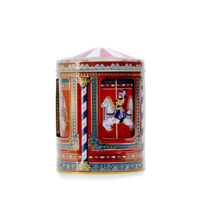 softly spinning Musical Cookie jar lata carrossel carusel navidad natal