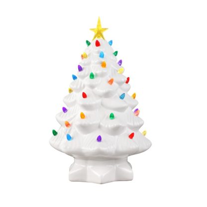 Nostalgic Ceramic Christmas Tree - White árvore natal cerâmica pinheiro natal mr. christmas