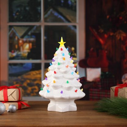 Nostalgic Ceramic Christmas Tree - White árvore natal cerâmica pinheiro natal mr. christmas