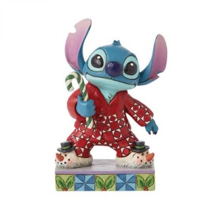 Christmas PJs Stitch Figurine6015008~disney traditions jim shore natal ohana stitch