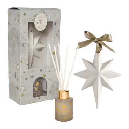 Coffret diffuseur de parfum d'ambiance et décor parfumé Fête Céleste - Thé de Fête mathilde m gesso yeso natal navidad