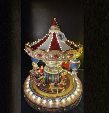 Karussell mit Ballons, Rentier und Kutsche 64115 music box carrossel feira natal navidad music box